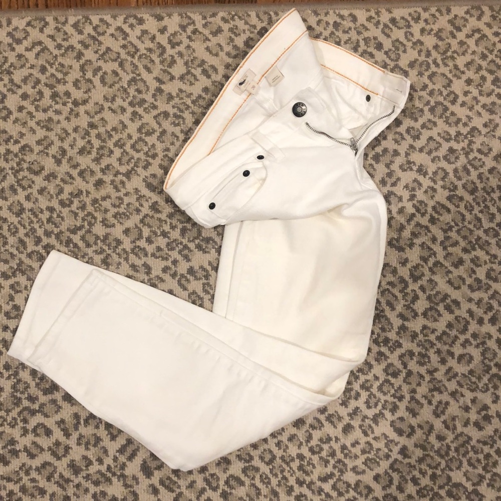 J. Crew factory white cropped jeans